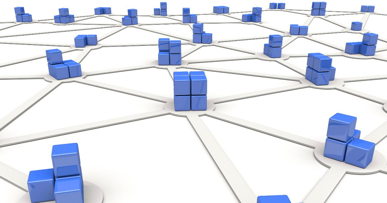 A network of connected nodes to represent distributed operating systems